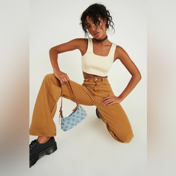 Abrand Carrie Jeans Camel Brown | Women’s Size 24 AU6 High Waist Straight Leg - Picture 15 of 17